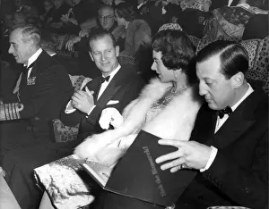 Prince Phillip at the cinema with left to right, Earl Mountbatten, Prince Phillip Prince Phillip at the cinema with left to right, Earl Mountbatten, Prince Phillip