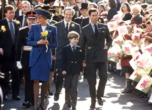 The Prince & Princess of Wales with son Prince William on his first proper public The Prince & Princess of Wales with son Prince William on his first proper public