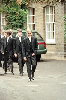 Prince William arrives at for his first day at Eton College, Windsor. 7th September 1995 Prince William arrives at for his first day at Eton College, Windsor. 7th September 1995