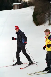 Prince William and Prince Harry on the ski slopes of Klosters during an official Prince William and Prince Harry on the ski slopes of Klosters during an official