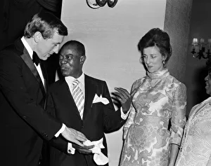 Princess Alexandra meets Louis Armstrong at a private party at the Savoy Hotel, London Princess Alexandra meets Louis Armstrong at a private party at the Savoy Hotel, London