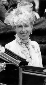 Princess Anne in carriage on her way to Charles and Diana wedding 29 July 1981 Princess Anne in carriage on her way to Charles and Diana wedding 29 July 1981