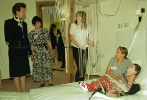 Princess Anne opens Rachael House Chilrens Hospice, Princess Anne in multi sensory room Princess Anne opens Rachael House Chilrens Hospice, Princess Anne in multi sensory room