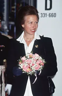 Princess Anne with posy of flowers in Dumfries June 1988 Princess Anne with posy of flowers in Dumfries June 1988