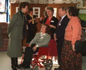 Princess Anne Princess Royal chats at a visit to the offices of the Scottish Motor Princess Anne Princess Royal chats at a visit to the offices of the Scottish Motor