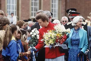 Princess Anne the Princess Royal on walkabout in Ayrshire Scotland August 1989 Princess Anne the Princess Royal on walkabout in Ayrshire Scotland August 1989