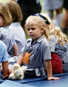 Princess Beatrice during her schools sports day Princess Beatrice during her schools sports day