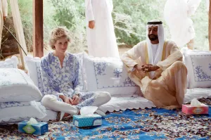 Princess Diana attends a picnic in the desert at Al Ain Princess Diana attends a picnic in the desert at Al Ain