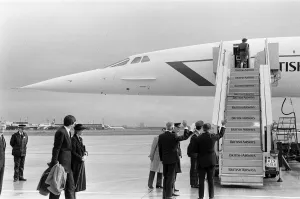 Princess Diana departing on Concorde from Heathrow to Vienna. 14th April 1986 Princess Diana departing on Concorde from Heathrow to Vienna. 14th April 1986