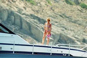 Princess Diana on holiday with her family on board Fortuna Princess Diana on holiday with her family on board Fortuna