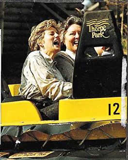 Princess Diana laughing and getting soaked on the Thunder River boat ride in Thorpe Park Princess Diana laughing and getting soaked on the Thunder River boat ride in Thorpe Park