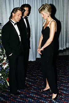Princess Diana meets American actor Kurt Russell at the Empire theatre in Leicester Princess Diana meets American actor Kurt Russell at the Empire theatre in Leicester