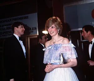 Princess Diana and prince Charles at the at the Odeon Cinema in Leicester Square for Princess Diana and prince Charles at the at the Odeon Cinema in Leicester Square for