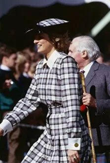 Images Dated 3rd September 1989: Princess Diana, the Princess of Wales attends the annual Braemar Highland Games