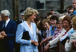 Princess Diana Princess of Wales meeting OAP Freda Lochrie on a vist to Glasgow Scotland Princess Diana Princess of Wales meeting OAP Freda Lochrie on a vist to Glasgow Scotland