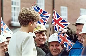 Images Dated 3rd April 1991: Princess Diana the Princess of Wales. (North East visits)