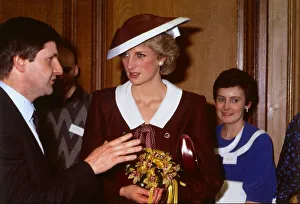 Princess Diana, Princess of Wales on a visit to the Royal Infirmary January 1986 Princess Diana, Princess of Wales on a visit to the Royal Infirmary January 1986