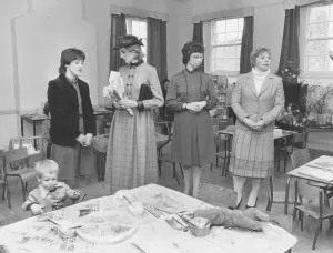 Princess Diana with staff at the Bovey Tracey Church Playgroup in 1983 Princess Diana with staff at the Bovey Tracey Church Playgroup in 1983