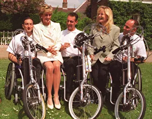 PRINCESS DIANA AND TV PRESENTER GABY ROSLIN WITH (L-R) CHRIS MADDEN, MARK REYNOLDS PRINCESS DIANA AND TV PRESENTER GABY ROSLIN WITH (L-R) CHRIS MADDEN, MARK REYNOLDS