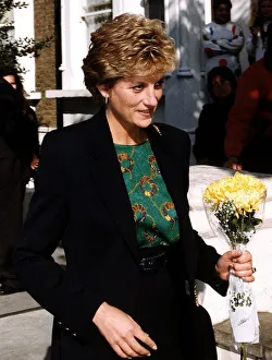 Princess Diana visiting centre point chairity. October 1993 Princess Diana visiting centre point chairity. October 1993