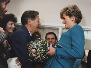 Princess Diana visits Wales, October 1991. Our Picture Shows Princess Diana visits Wales, October 1991. Our Picture Shows