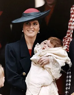 Princess Eugenie being held by her Mother Duchess Of York Princess Eugenie being held by her Mother Duchess Of York