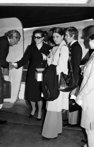 Princess Grace of Monaco arrives at Heathrow with Princess Caroline Princess Grace of Monaco arrives at Heathrow with Princess Caroline