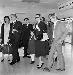 Princess Grace of Monaco leaves Heathrow Airport with Crown Prince Albert Princess Grace of Monaco leaves Heathrow Airport with Crown Prince Albert