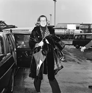 Princess Grace of Monaco leaving London Heathrow Airport for Nice. 19th February 1973 Princess Grace of Monaco leaving London Heathrow Airport for Nice. 19th February 1973