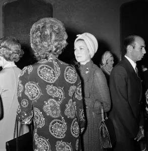Princess Grace of Monaco at a party held by Queen Farah Diba (Empress) Princess Grace of Monaco at a party held by Queen Farah Diba (Empress)