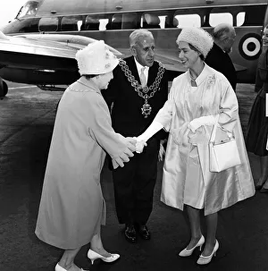 Princess Margaret arriving at Elmdon Airport, Birmingham Princess Margaret arriving at Elmdon Airport, Birmingham