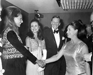 Princess Margaret shaking hands with Camilla Sparv who stars in the film Princess Margaret shaking hands with Camilla Sparv who stars in the film