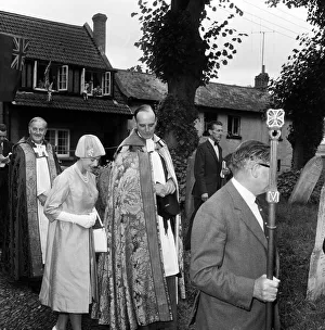 Princess Margaret visits Crediton Parish Church, Devon. 24th July 1960 Princess Margaret visits Crediton Parish Church, Devon. 24th July 1960
