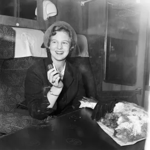 Princess Margrethe of Denmark arrives in London to study at Cambridge. 2nd October 1960 Princess Margrethe of Denmark arrives in London to study at Cambridge. 2nd October 1960