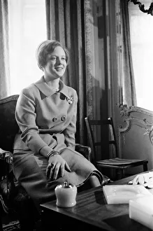 Princess Margrethe of Denmark pictured at her Press Conference in London Princess Margrethe of Denmark pictured at her Press Conference in London