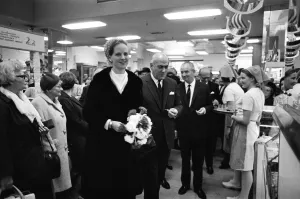 Princess Margrethe of Denmark visiting the Danish Food Centre in Manchester Princess Margrethe of Denmark visiting the Danish Food Centre in Manchester