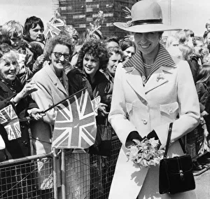 The Princess Royal during a walkabout in Washington. Princess Anne was in Washington to The Princess Royal during a walkabout in Washington. Princess Anne was in Washington to