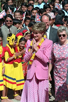 PRINCESS OF WALES AND BARONESS LYNDA CHALKER DURING VISIT TO NEPAL 1993 PRINCESS OF WALES AND BARONESS LYNDA CHALKER DURING VISIT TO NEPAL 1993