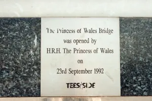 The Princess of Wales Bridge Plaque, Stockton, 23rd September 1997 The Princess of Wales Bridge Plaque, Stockton, 23rd September 1997