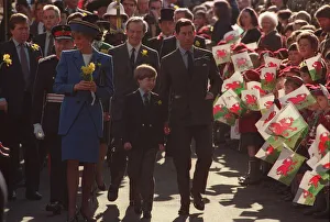 PRINCESS OF WALES WITH PRINCE WILLIAM MEETING CROWDS - MARCH 1991 PRINCESS OF WALES WITH PRINCE WILLIAM MEETING CROWDS - MARCH 1991