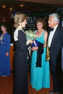 Princesss Diana Princess of Wales talking to Fred Pickering Princesss Diana Princess of Wales talking to Fred Pickering
