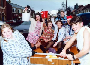 Prior Pursglove students hit the charity road for Children in Need. 20th November 1992 Prior Pursglove students hit the charity road for Children in Need. 20th November 1992
