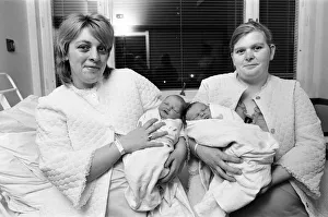 Two proud mothers with their new born babies that were delivered on Christmas Day at Two proud mothers with their new born babies that were delivered on Christmas Day at