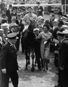 Psidiuma led by Mrs Etti Plesch winner the Epsom Derby - May 1961 Psidiuma led by Mrs Etti Plesch winner the Epsom Derby - May 1961
