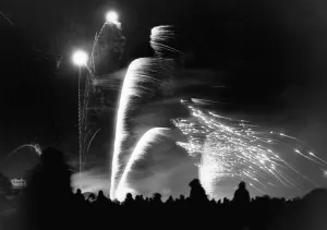 Public display of fireworks at Walton Hall Park. 5th November 1988 Public display of fireworks at Walton Hall Park. 5th November 1988