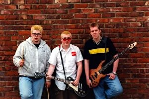 Images Dated 11th June 1998: Punk band Bleed (left to right) Drummer Andrew Duncan