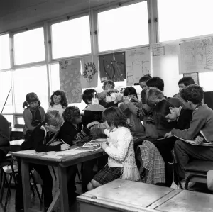 Pupils from John Street School in Jarrow, enjoying a relaxed classroom with lots reading Pupils from John Street School in Jarrow, enjoying a relaxed classroom with lots reading