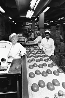 Quality control on the Easter Egg production line at Cadbury' Quality control on the Easter Egg production line at Cadbury'