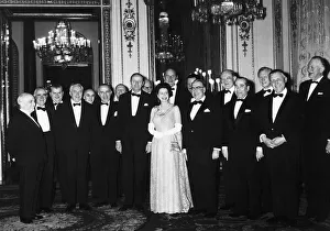 Queen Elizabeth entertaining Harold Wilson and other visiting NATO Ministers at Queen Elizabeth entertaining Harold Wilson and other visiting NATO Ministers at