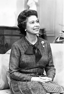 Queen Elizabeth II, in the drawing room at Balmoral Castle. October 1976 Queen Elizabeth II, in the drawing room at Balmoral Castle. October 1976